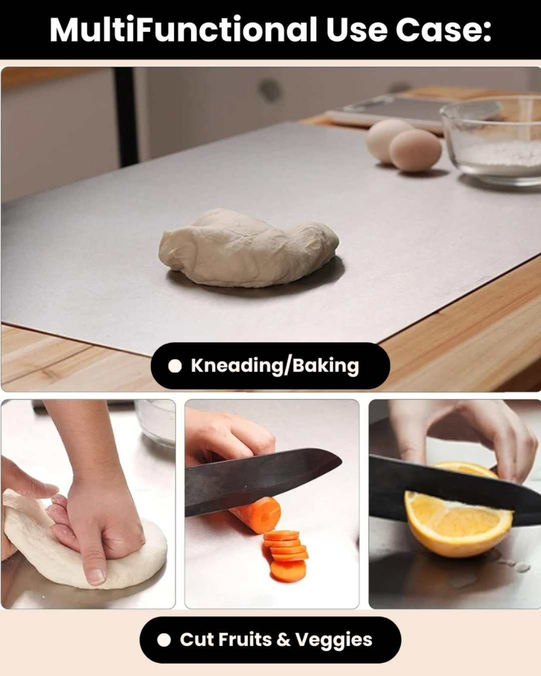 PREMIUM STAINLESS STEEL CHOPPING BOARD(35x31cm) sgxsqu-i1