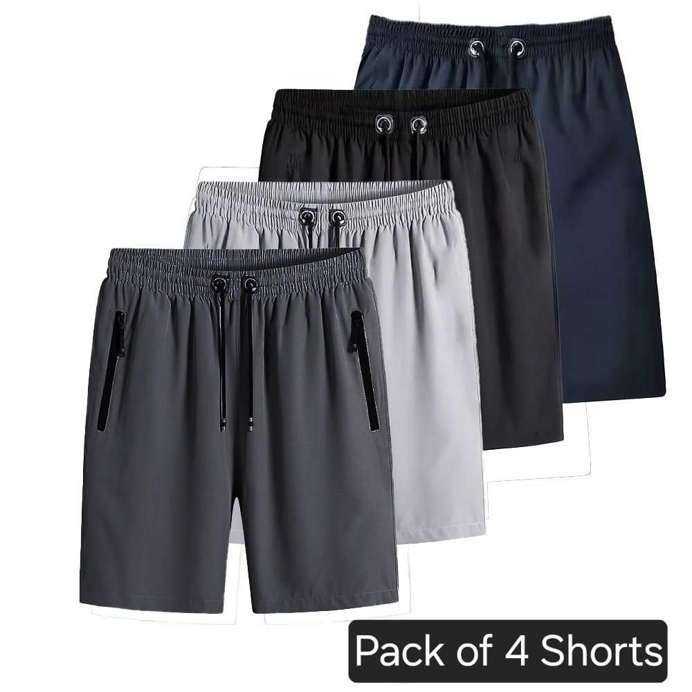Combo of 4 Men's Stretchable Cotton Shorts sgxsqu-i1