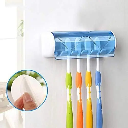 Foreign Holics Self-Adhesive Plastic Toothbrush Holder with Cover for Bathroom sgxsqu-i1